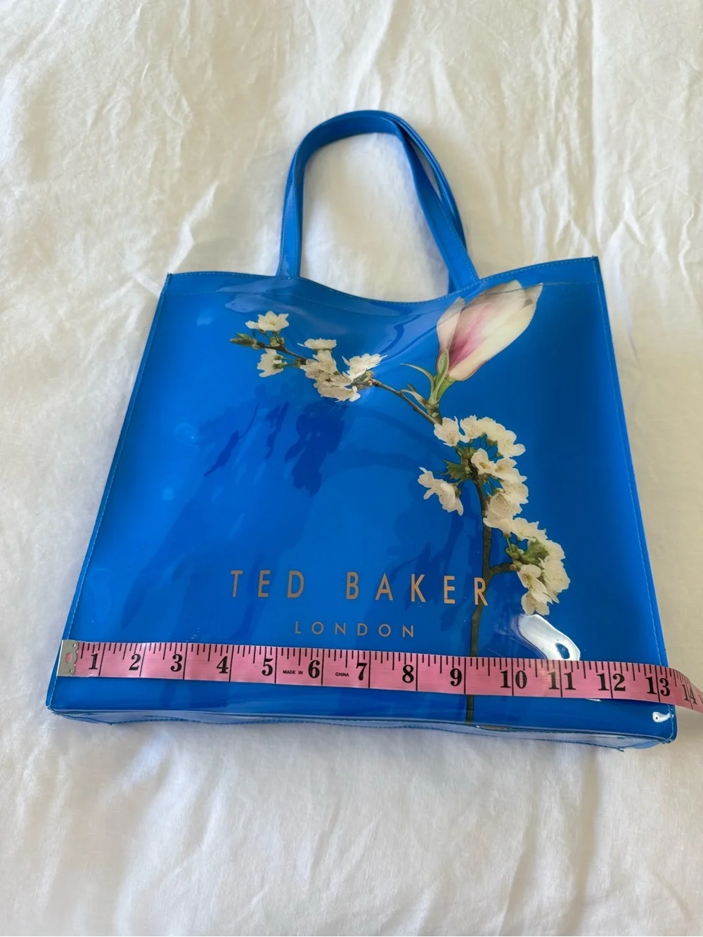 Ted Baker | Cobalt Blue Impressionist Bloom Large PVC Shopper Tote Magnolia